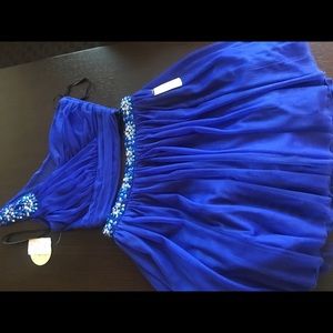 Two piece Royal blue homecoming/prom dress